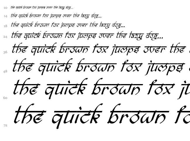 Bitling Ravish font waterfall