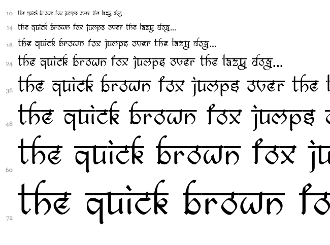 Bitling Ravish font waterfall