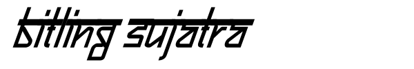 Bitling Sujatra font preview