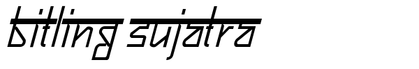 Bitling Sujatra font preview