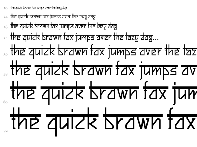 Bitling Sujatra font waterfall