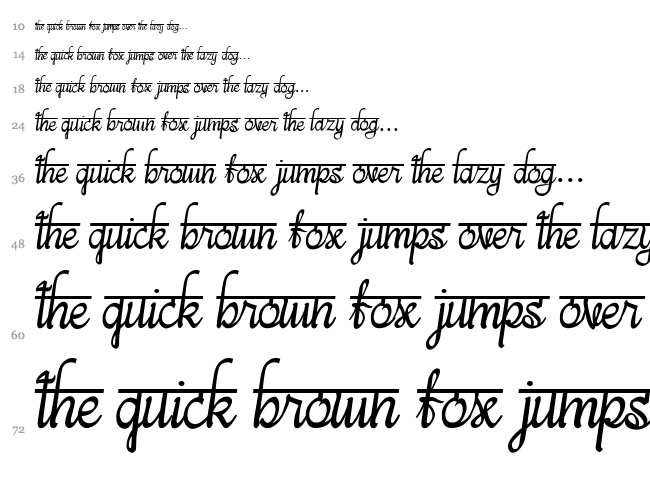 Bits Indian Calligra font waterfall