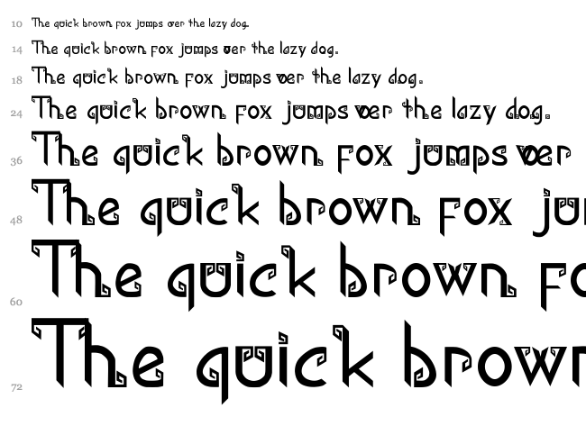 Kana font waterfall