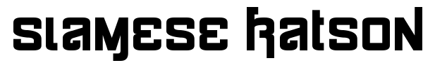 Siamese Katsong font
