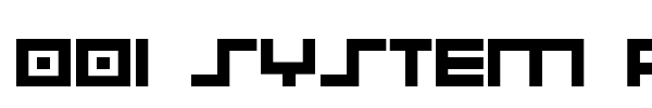 001 System Analysis font