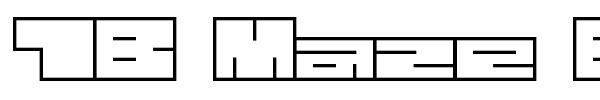 1B Maze Black + White font