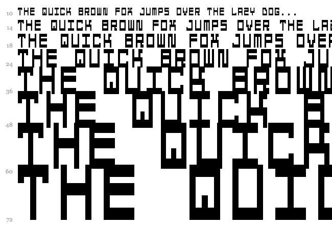 5 Computers In Love font waterfall