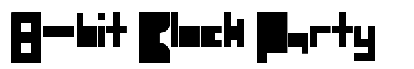 8-bit Block Party font
