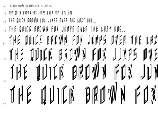 AC Framed font waterfall