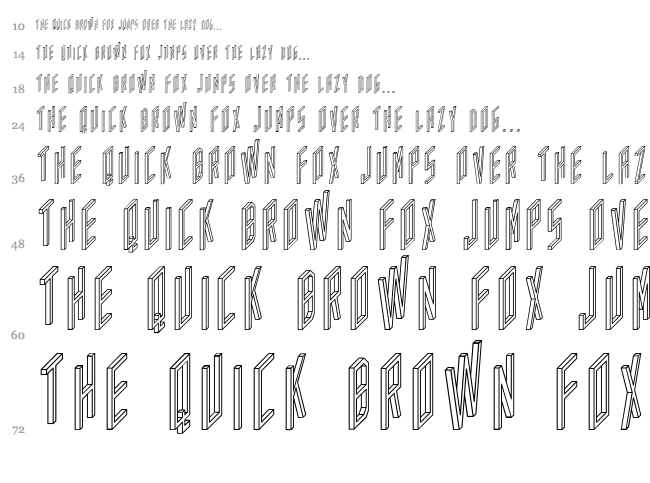 AC Framed font waterfall