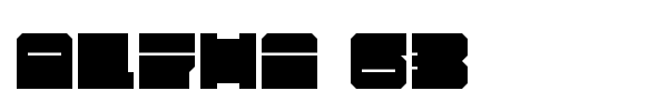 Alpha 63 font