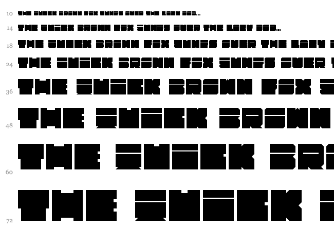 Alpha 63 font waterfall