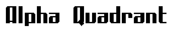 Alpha Quadrant font
