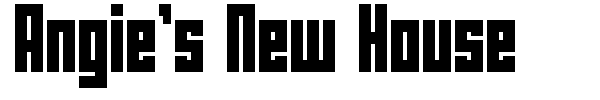 Angie's New House font