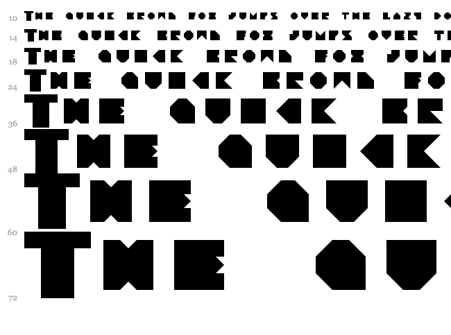 Angleblock font waterfall