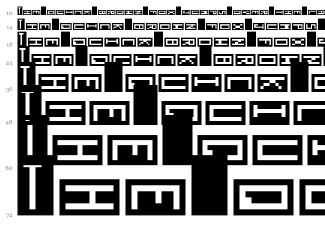 Anti-Digital font waterfall