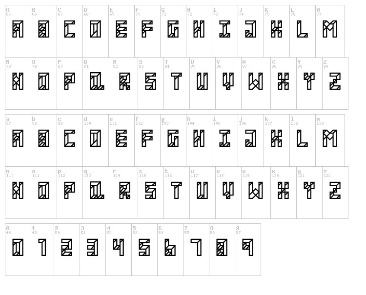 Apartment font map