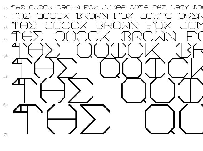 Aurora font waterfall