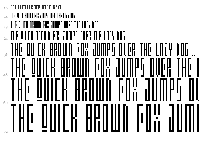 AWSM font waterfall