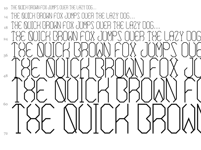 Azimuth font waterfall