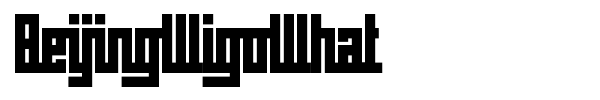 BeijingWigoWhat font