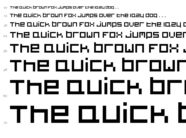 Big Blocks font waterfall