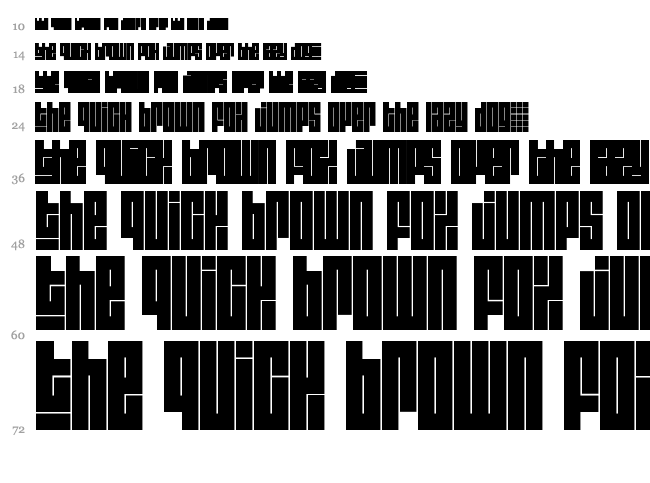 Blackout font waterfall