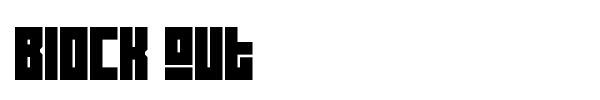 Block Out font