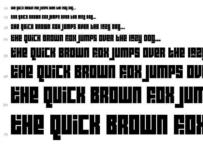 Block Out font waterfall