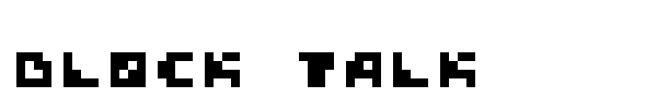 Block Talk font