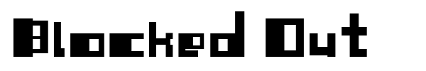 Blocked Out font