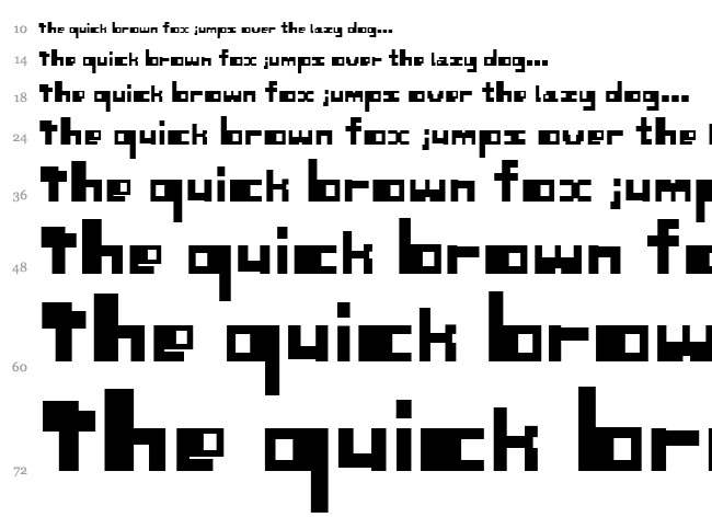 Blocked Out font waterfall