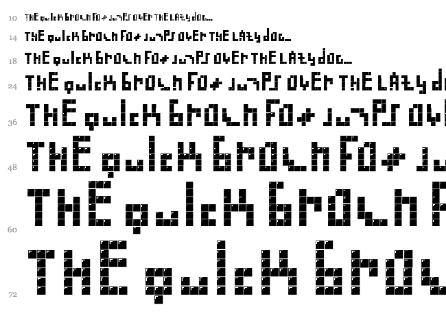Blokus font waterfall