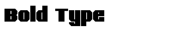 Bold Type font