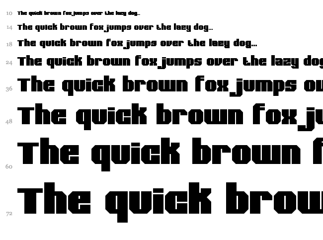 Bold Type font waterfall