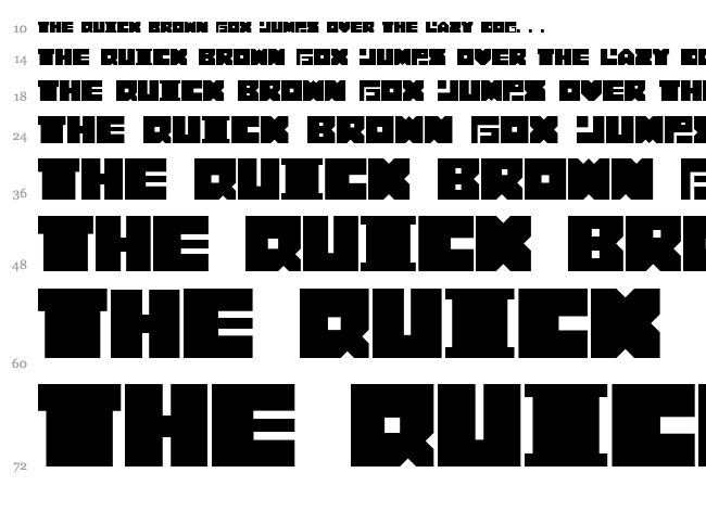 Bonko Bloks font waterfall