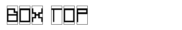 Box Top font