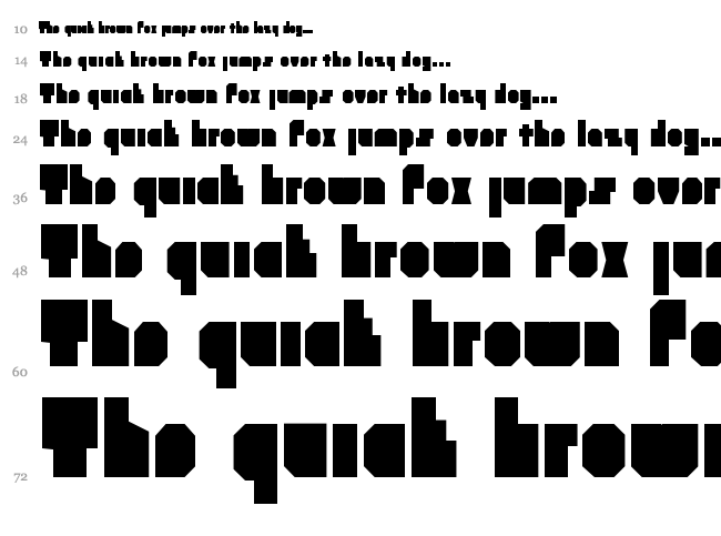 Branko Kockica font waterfall