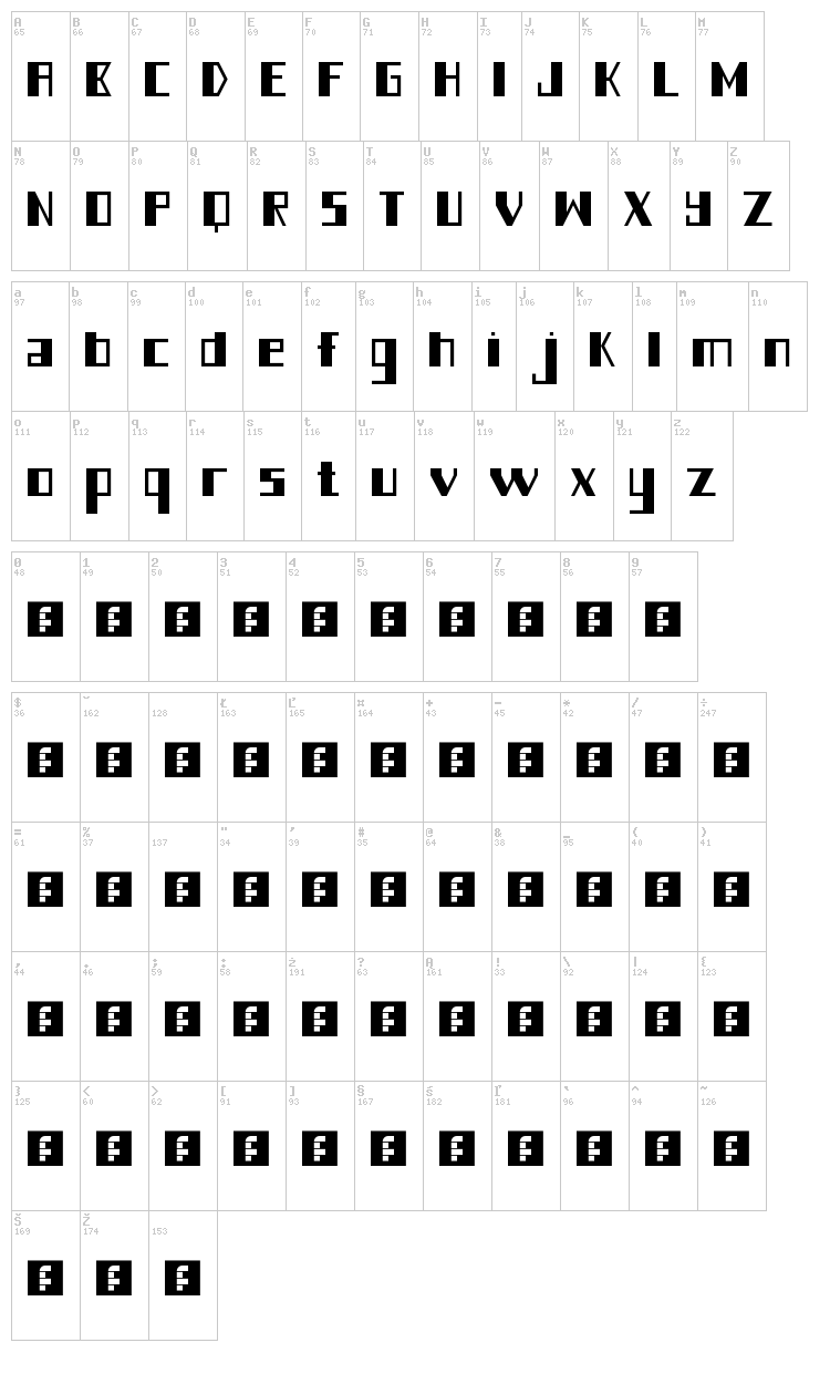 Broadway Musical font map