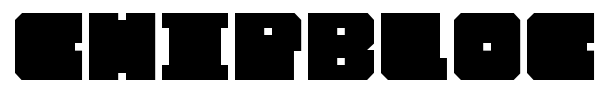 Chipblocked font