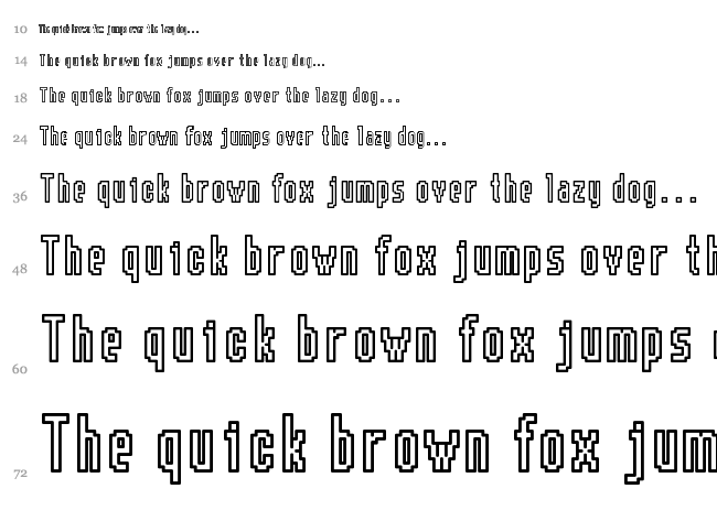 Chunk font waterfall