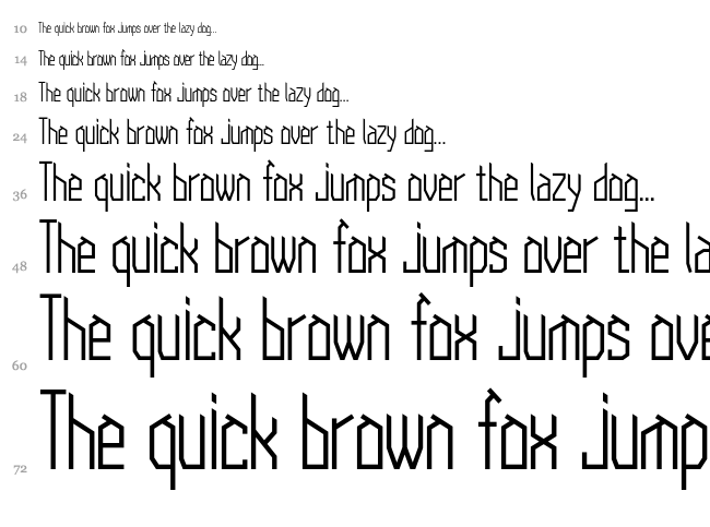 Crooked font waterfall