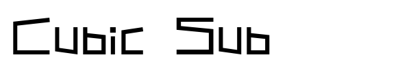 Cubic Sub font preview