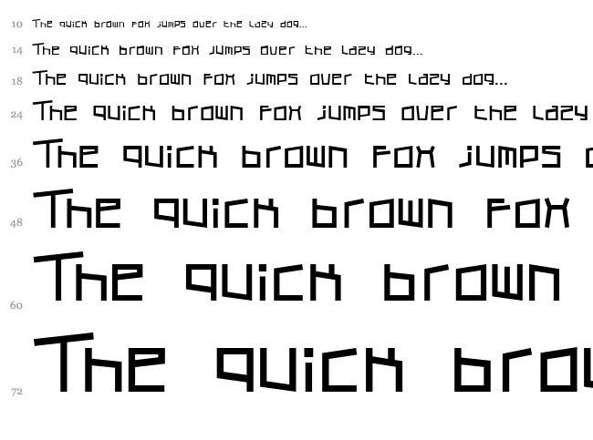 Cubic Sub font waterfall