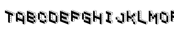 Demon Cubic Block Font font preview