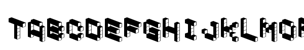 Demon Cubic Block Font font preview