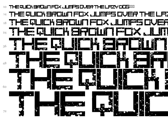 Digital Anarchy font waterfall