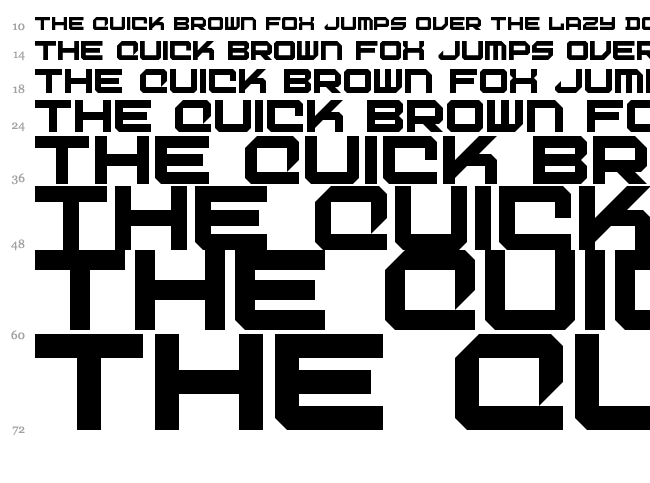 Digital Desolation font waterfall