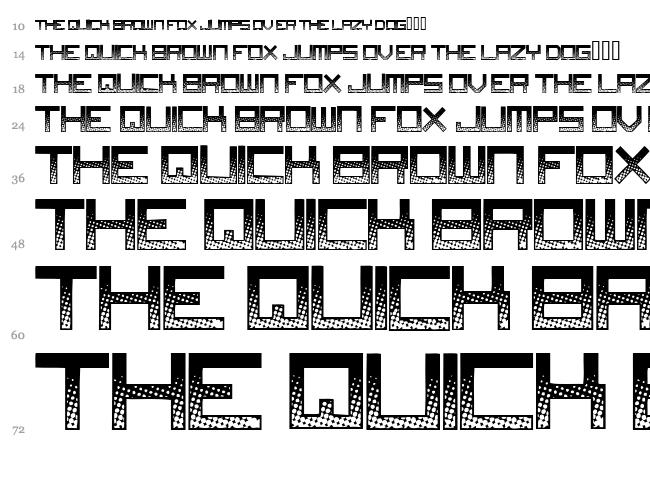 Digital Disorder font waterfall