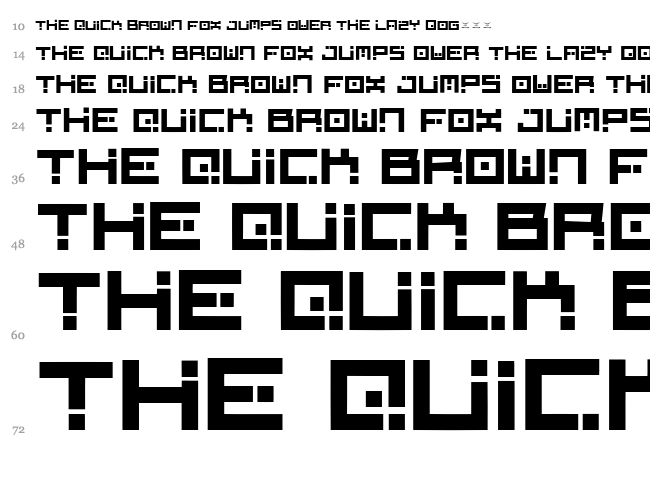 Digital Firebomb font waterfall